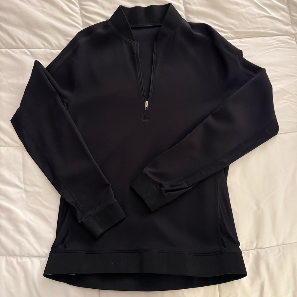 Men’s Lulu black bomber quarter zip jacket